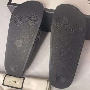 Gucci | Shoes | Gucci Leather Black Slippers Mens Size Us 6 